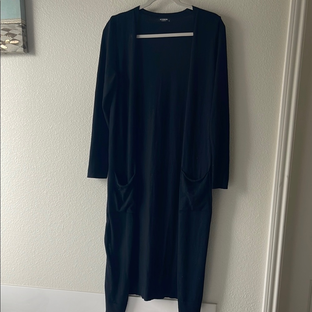 (3 for $19) Black Long Sleeve Cardigan. Size M Europe